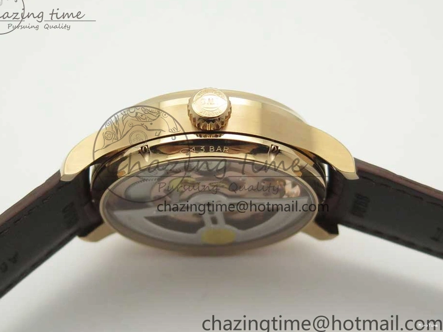 MIROTIME 0217 Portuguese Tourbillon IW5046 RG ZF Best Edition White Dial on Brown Leather Strap UrbanStyle 7144